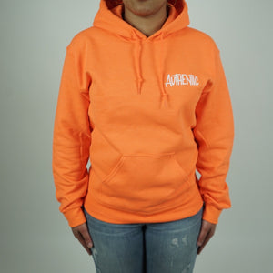 Orange Embroidered Hoodie