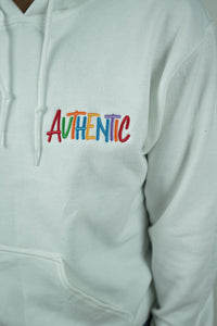 Multicolor Embroidered Hoodie (White)