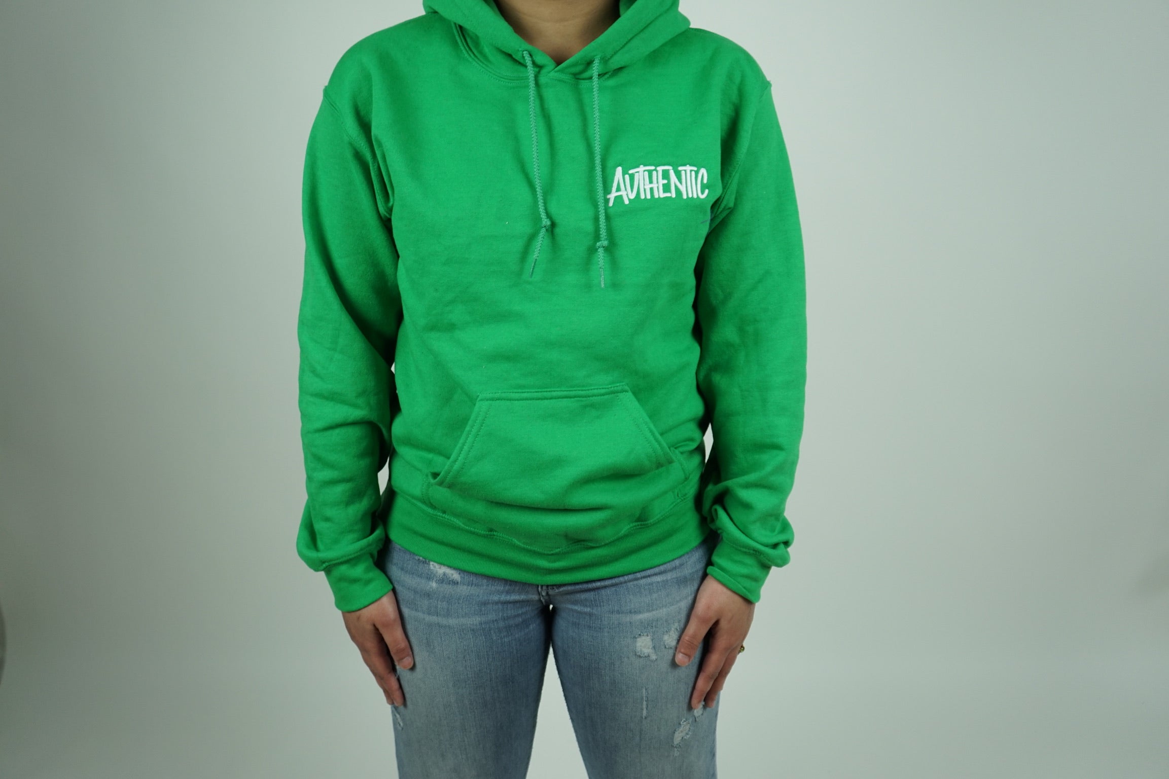 Green Embroidered Hoodie