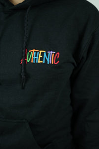 Multicolor Embroidered Hoodie (Black)